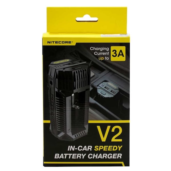 Nitecore V2 6A 2 Bay Speedy In Car Battery Charger