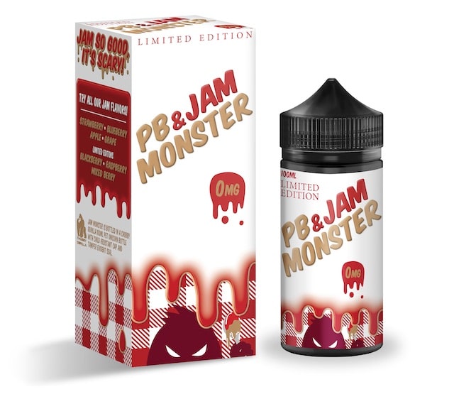 Jam Monster Peanut Butter & Strawberry Ejuice 100ml Australia AVS