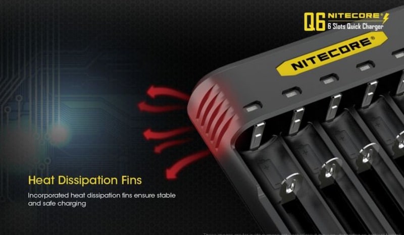 Nitecore Q6 6 Bay Smart Battery Charger Australia