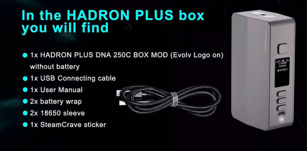 SteamCrave Hadron Plus DNA 250c Box Mod