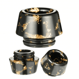 Coloured With Gold Fleck Epoxy 810 Drip Tip Black