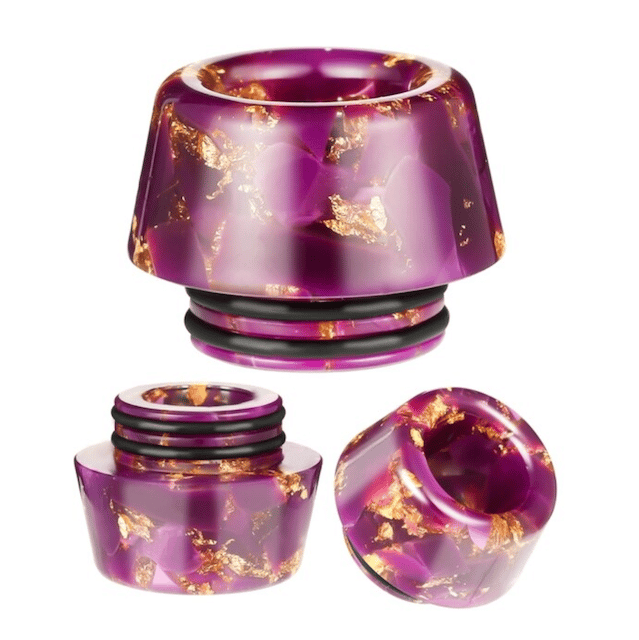 Coloured With Gold Fleck Epoxy 810 Drip Tip Purple