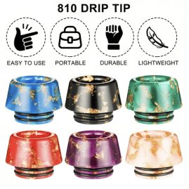 Coloured With Gold Fleck Epoxy 810 Drip Tip